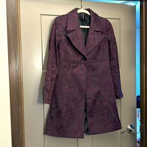 Brocade Purple Long blazer